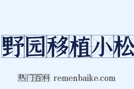 野园移植小松是什么意思的图片